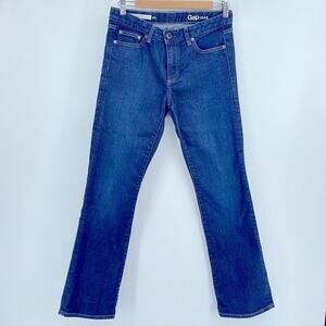 GAP 1969 Perfect Boot mid rise dark wash denim bootcut jeans sz 27S